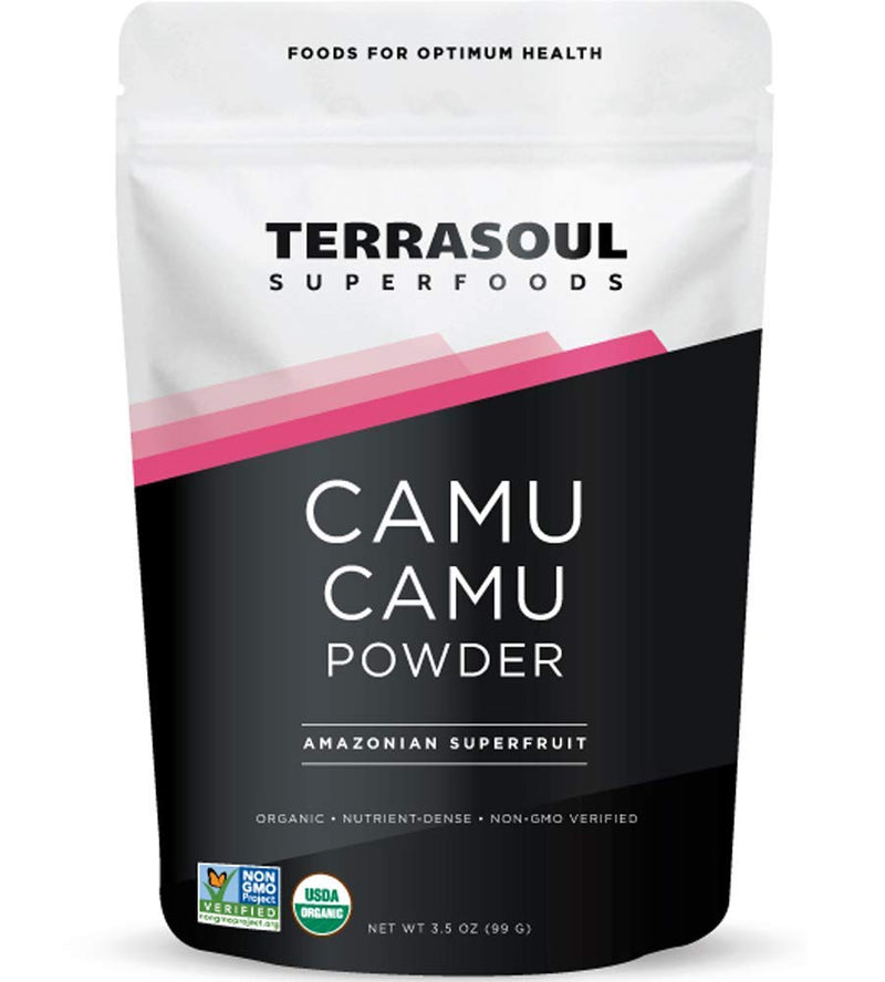 Terrasoul Organic Camu Camu Powder 3.5 oz – Amazonian Superfruit for Immune Support, Vitamin C