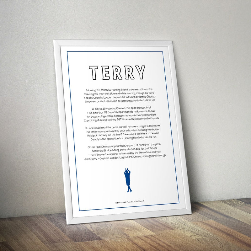 John Terry Poem Print