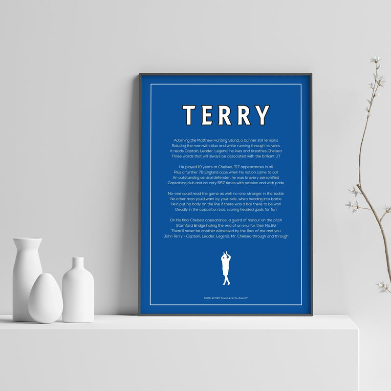 John Terry Poem Print