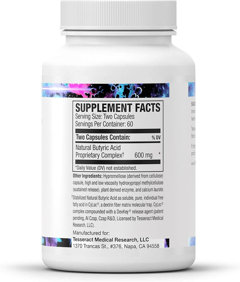 ProButyrate Gut Health Supplement by Tesseract Medical Research – 600mg, 120 Capsules