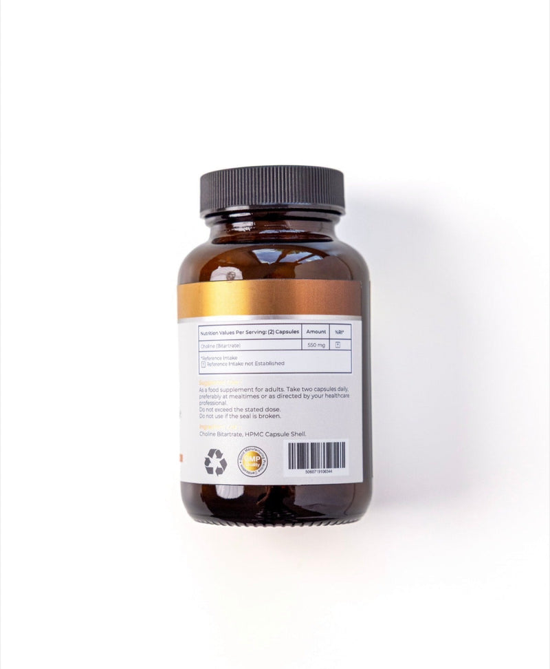 Choline Bitartrate Food Supplement – 60 Vegan Capsules