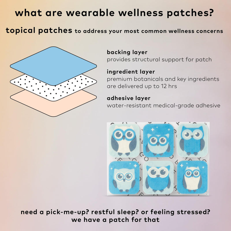 The Good Patch Nite Owl Patch for Kids — Natural Sleep Support (24 Patches)