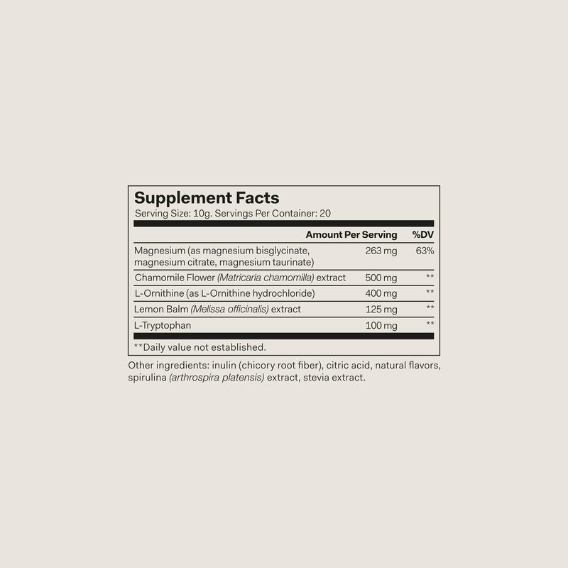 The Nue Co. Magnesium Gut Barrier+ | Sleep Tonic with Prebiotic, 200g