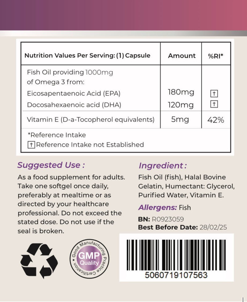 The Omega Capsule – Omega-3 Fish Oil with DHA