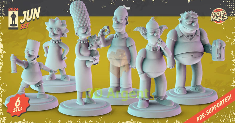 The Simpsons Figures compatible D&D DragonLance Miniatures Pop Minis
