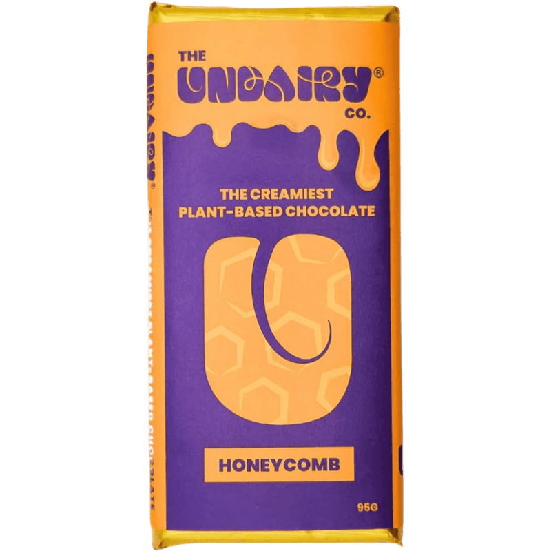 The Undairy Co | Honeycomb Milk Chocolate Bar 95g | Vegan - InStock