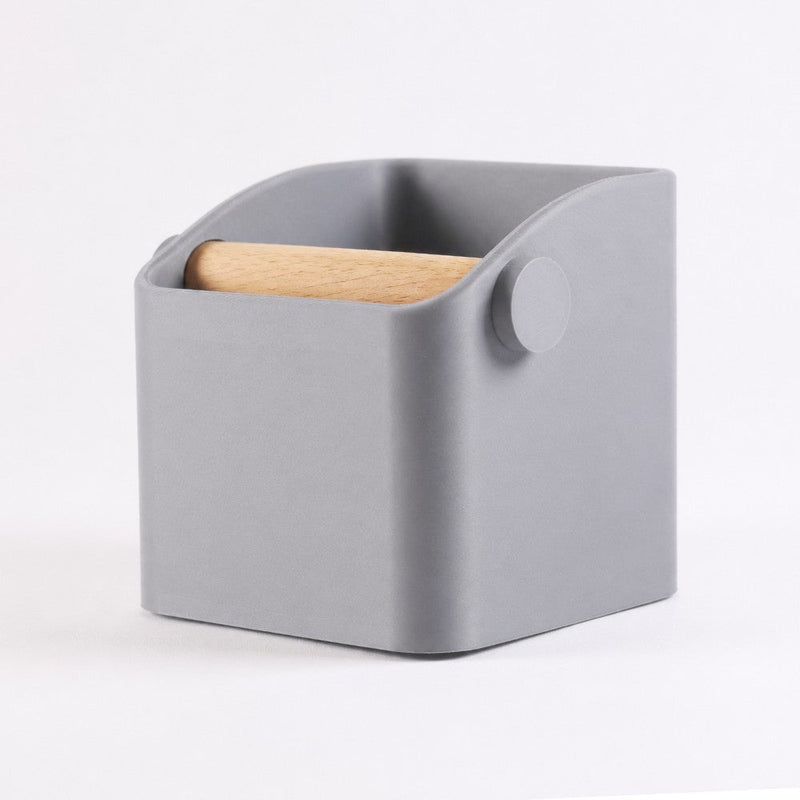 The Square Espresso Knock Box with Oak Knock Bar