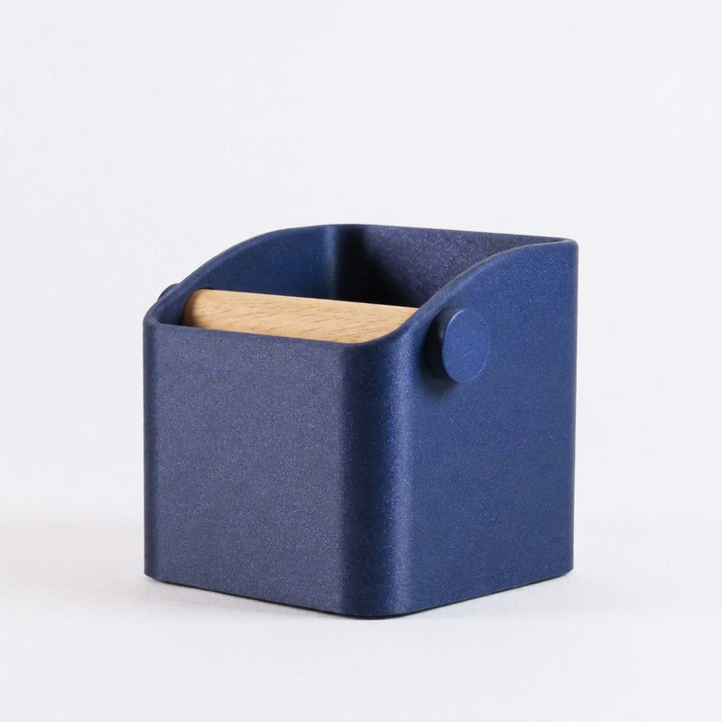 The Square Espresso Knock Box with Oak Knock Bar