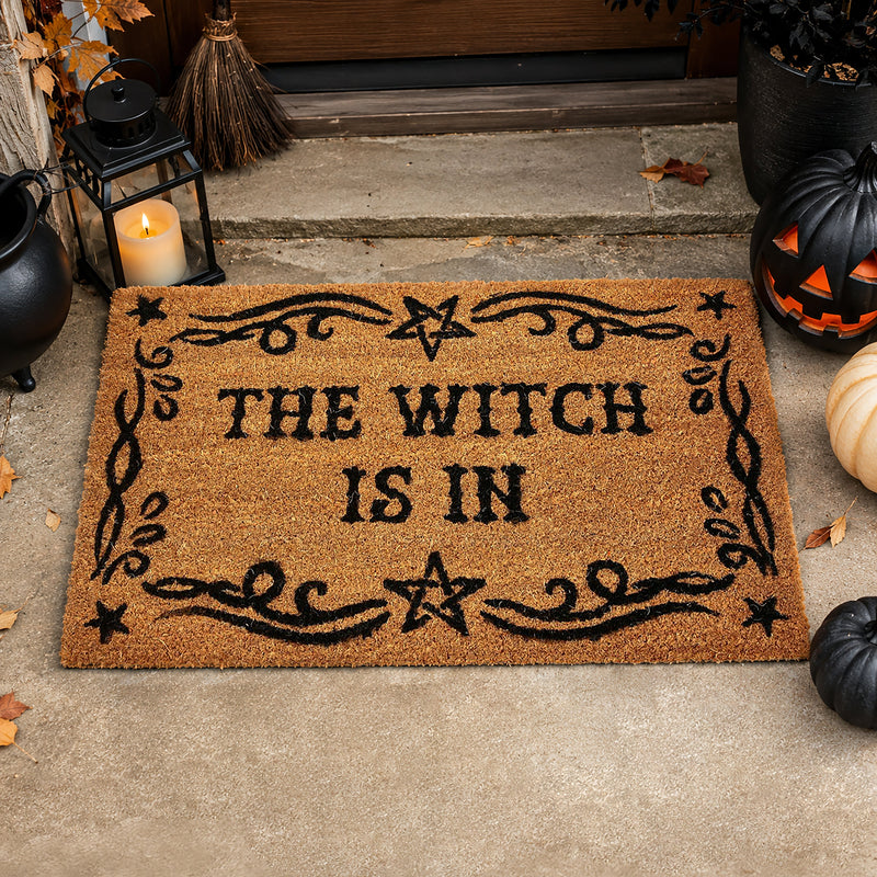 The Witch Is In Coir Doormat