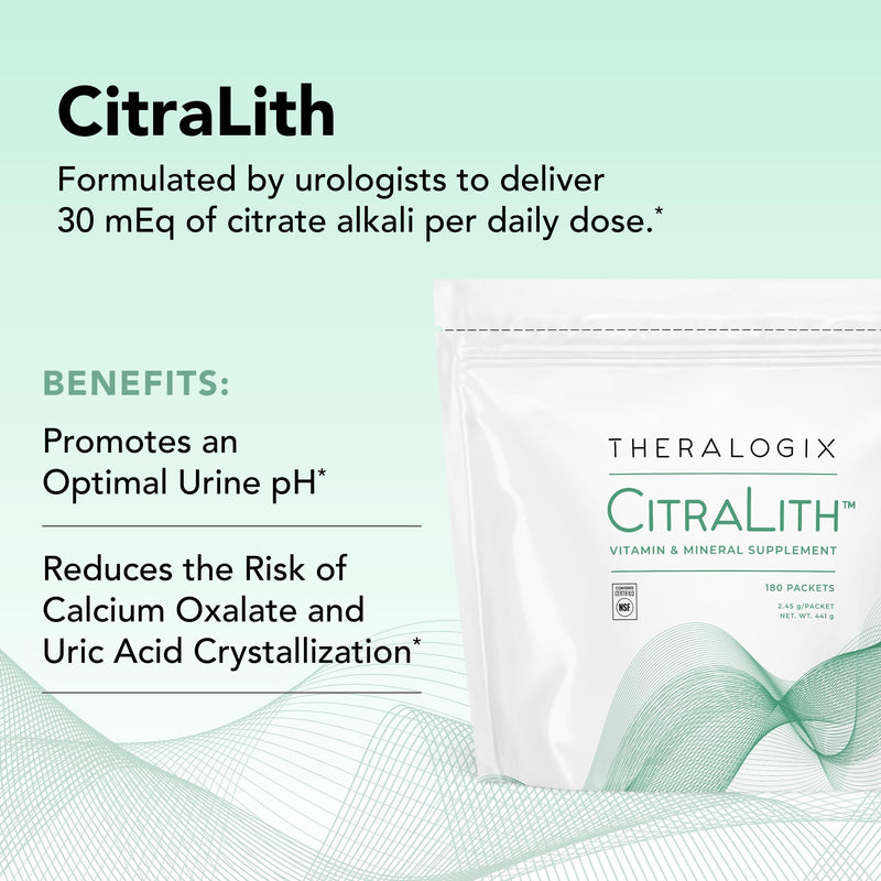 Theralogix CitraLith Kidney Health Supplement – Citrate, Magnesium & B6 | NSF Certified