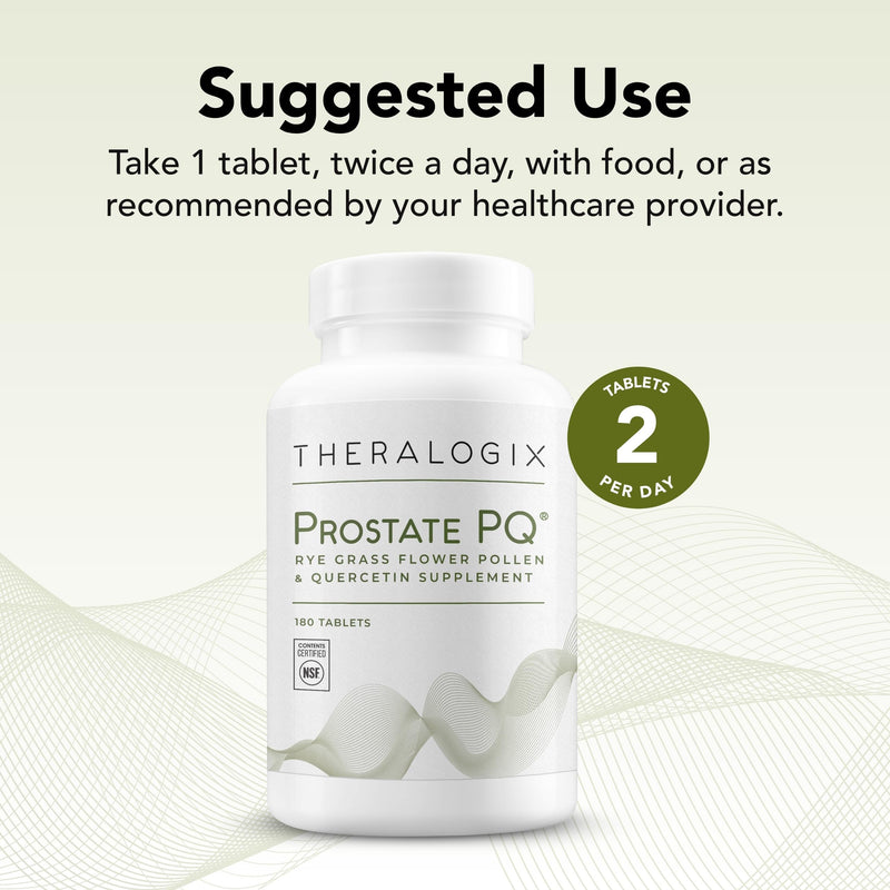 Theralogix Prostate PQ – Rye Grass Pollen Extract & Quercetin, 180 Tablets