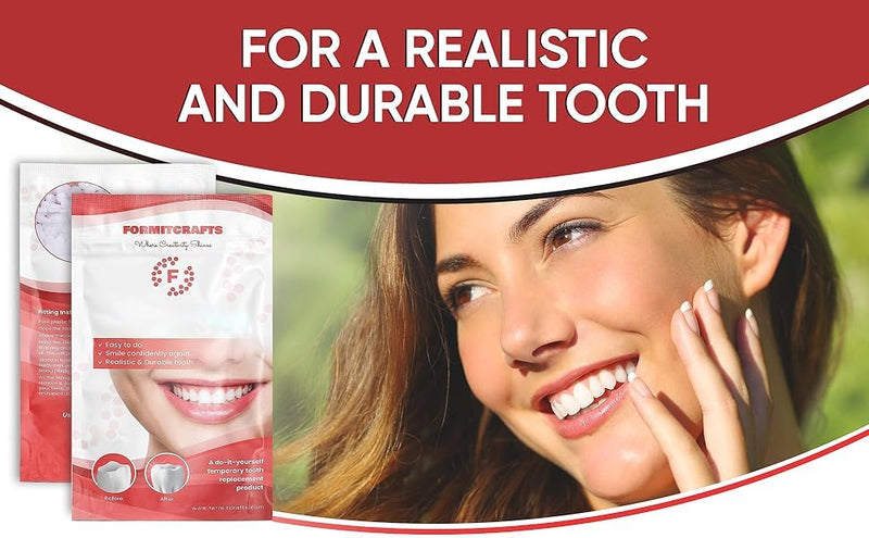 Thermoplastic Beads 40g for DIY Tooth Repair – Moldable Dental Beads for Chipped Teeth | Realistic & Durable