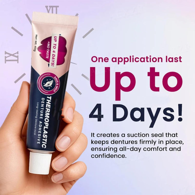 Thermoplastic Denture Adhesive - Lasts Up To 4 Days | Secure & Comfortable