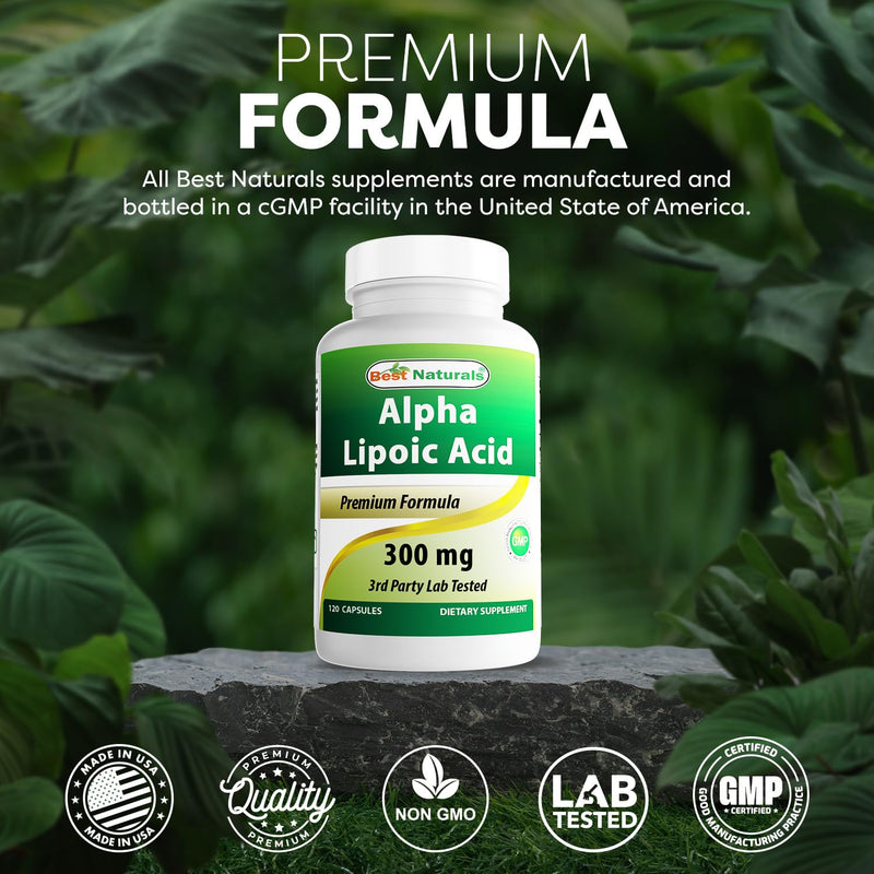 Best Naturals Alpha Lipoic Acid 300 mg – 120 Capsules (Pack of 2)