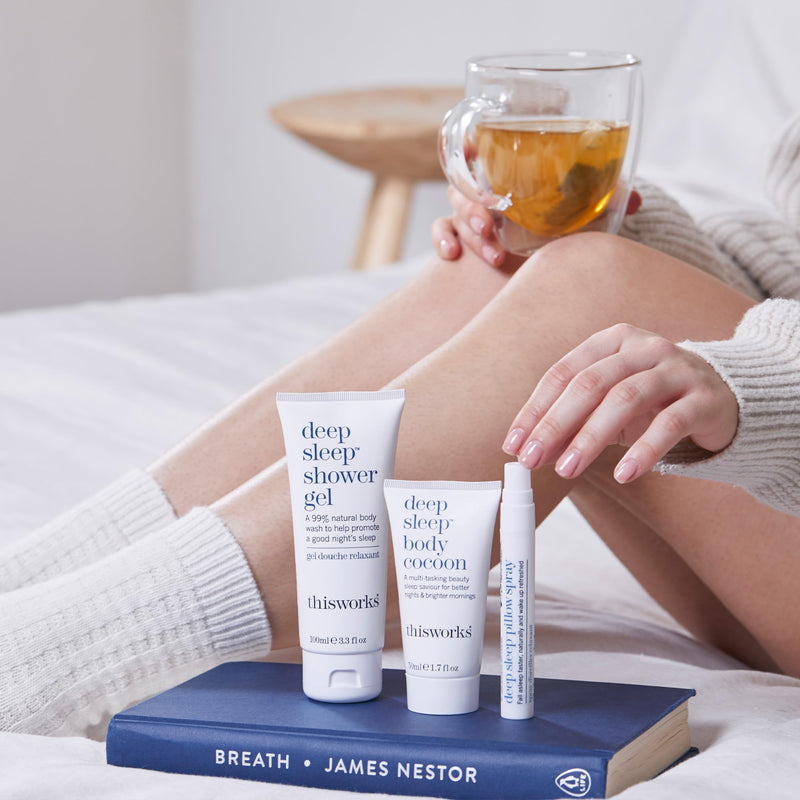 This Works Sleep Retreat Box Gift Set | Deep Sleep Pillow Spray, Shower Gel & Body Moisturiser