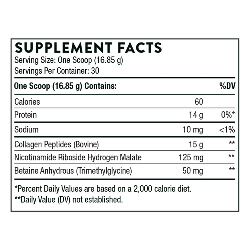 THORNE Collagen Fit – Unflavored Collagen Peptides with Nicotinamide Riboside | 30 Servings, NSF Certified for Sport