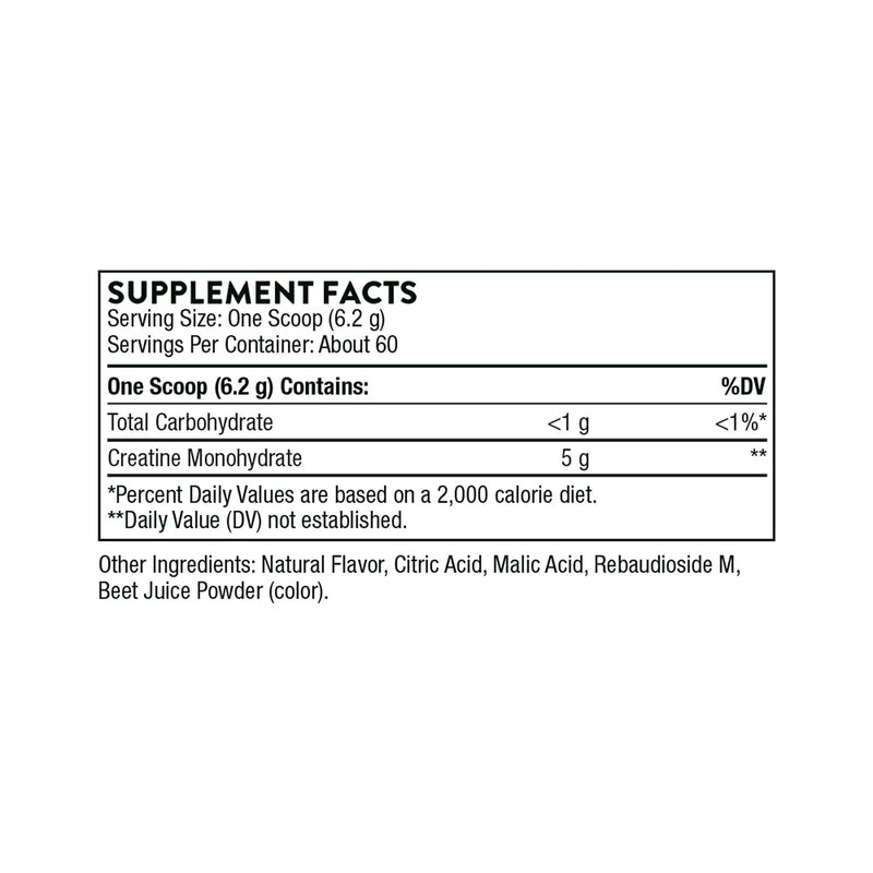 THORNE Creatine – Micronized Creatine Monohydrate Powder, Strawberry, 60 Servings | NSF Certified for Sport