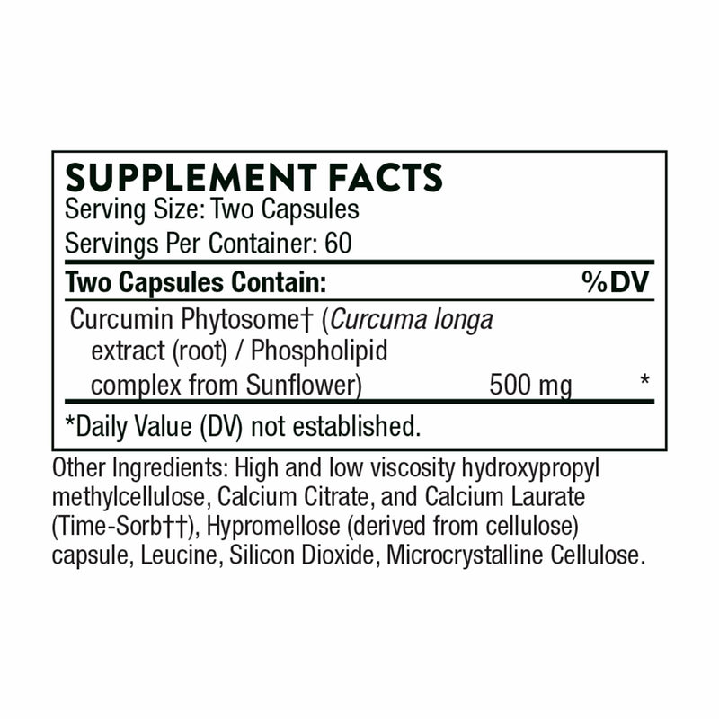 THORNE Curcumin Phytosome 500 mg (Meriva) – Sustained Release, Clinically Studied, Supports Healthy Inflammation