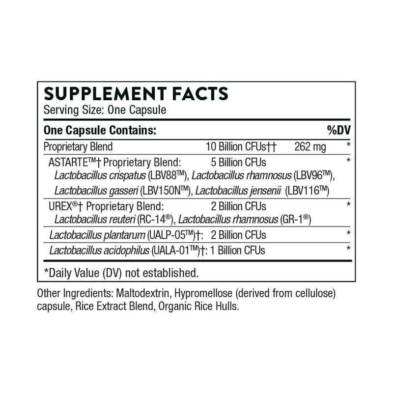 THORNE Womens Daily Probiotic - Shelf-Stable Probiotic for Everyday Immune, Cardiovascular & Metabolic Support - 30 Servings