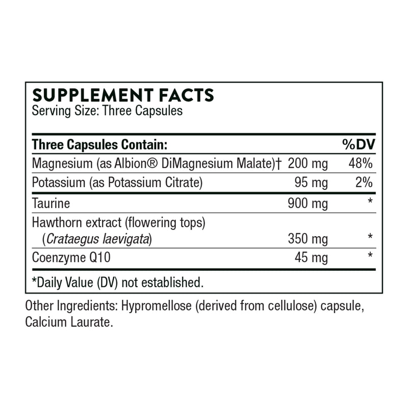 THORNE Heart Health Complex – CoQ10, Taurine & Hawthorn | 90 Capsules