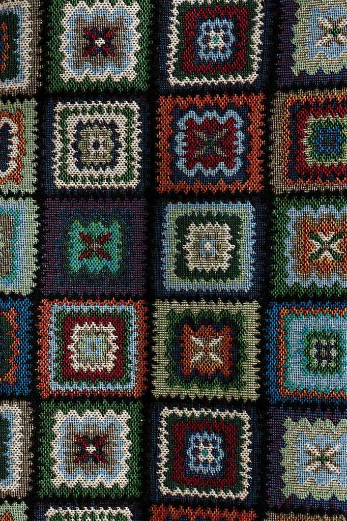 Aubin 70'S Patch Jacquard A-Line Mini Skirt – Multicoloured