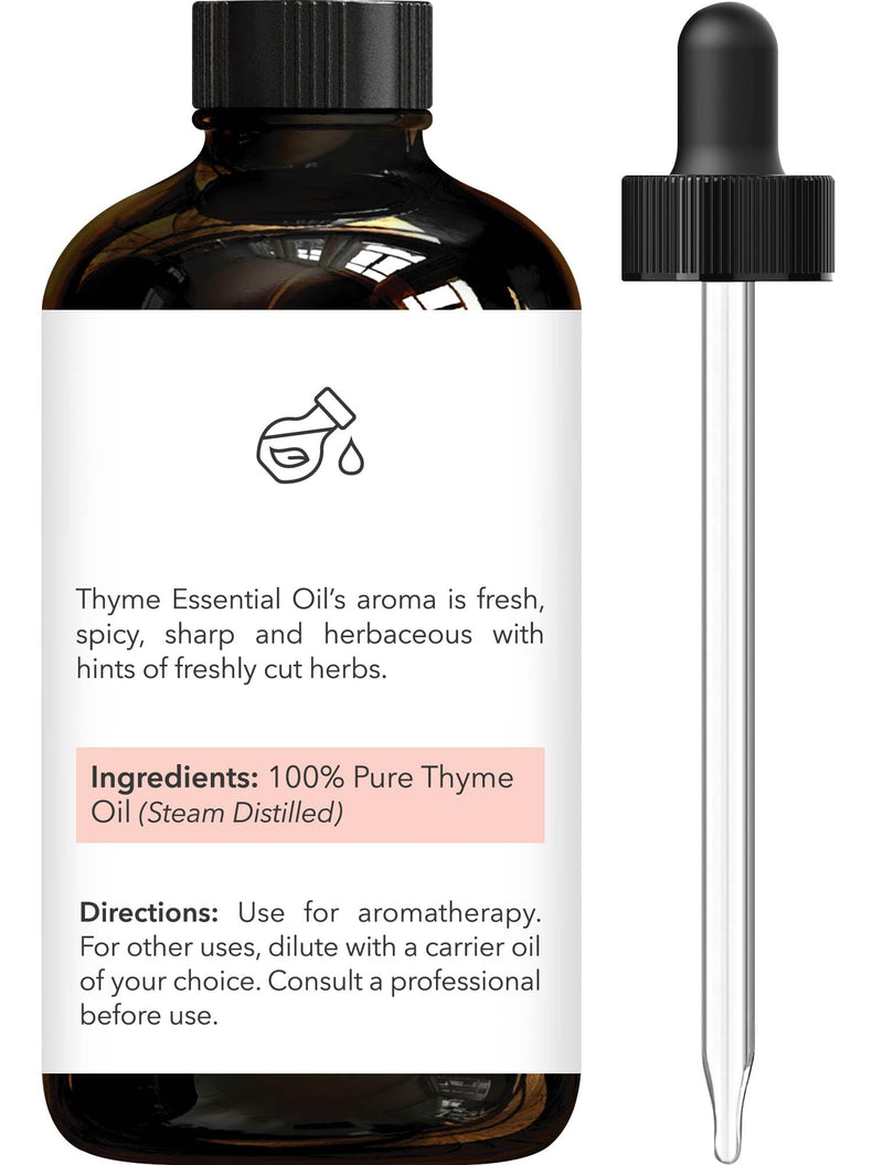 Brooklyn Botany Thyme Essential Oil – 4 Fl Oz | 100% Pure & Natural, Premium Grade