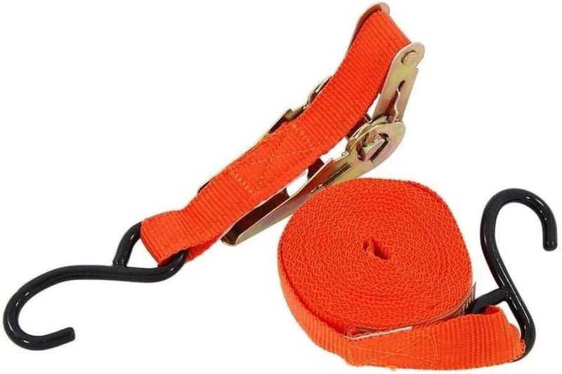 Heavy Duty Ratchet Tie Down Strap with Double J Hooks
