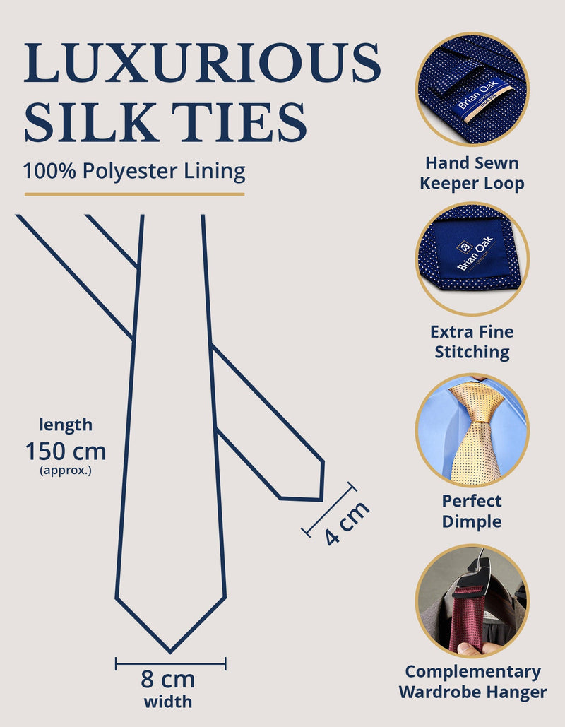 Black Striped Silk Tie