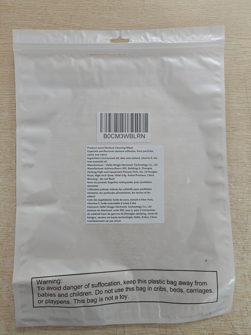 Timgle 200 Denture Cleaning Wipes – Deep Clean, Odor & Adhesive Removal