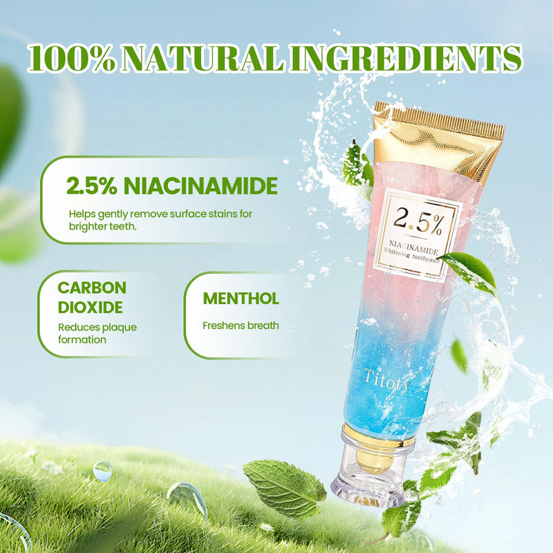 Titoty 2pcs Niacinamide Whitening Toothpaste – 2.5% Niacinamide