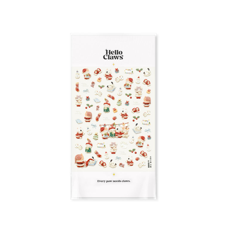 Hello Claws | Christmas Kitty Gift Box Nail Deco Sticker