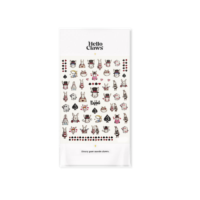 Hello Claws | Poker Bunny Nail Deco Sticker