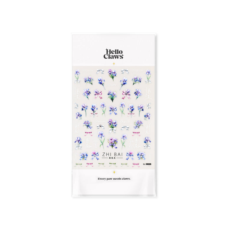 Hello Claws | Purple Flower Nail Deco Sticker
