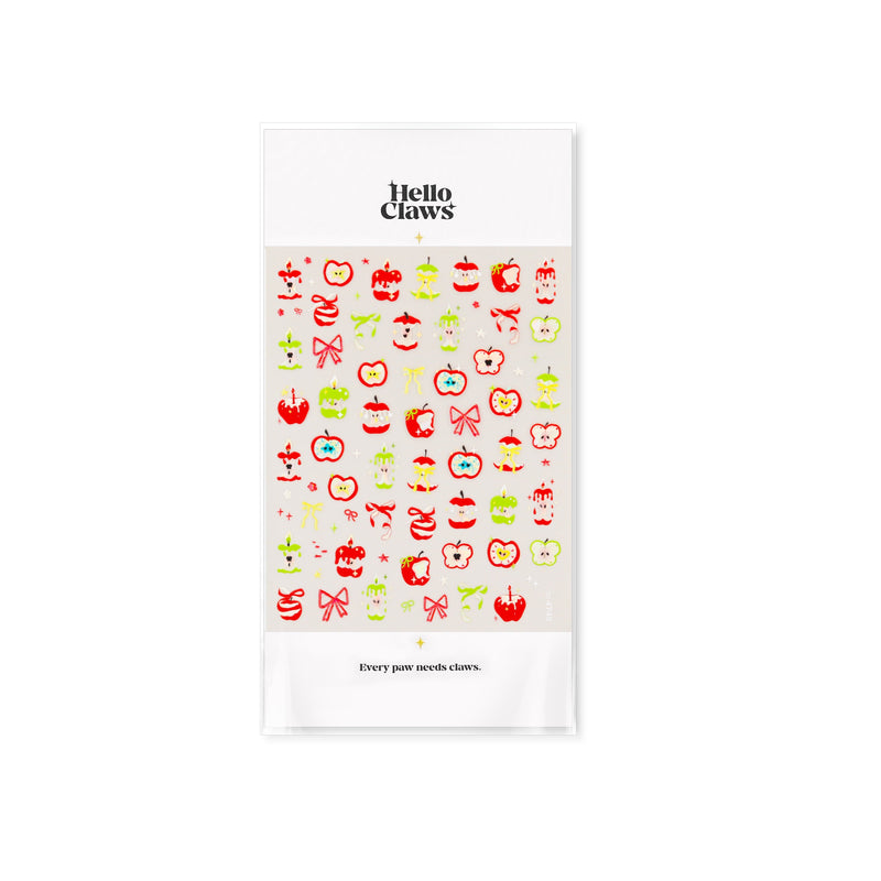 Hello Claws | Red Apple 3D Nail Deco Sticker