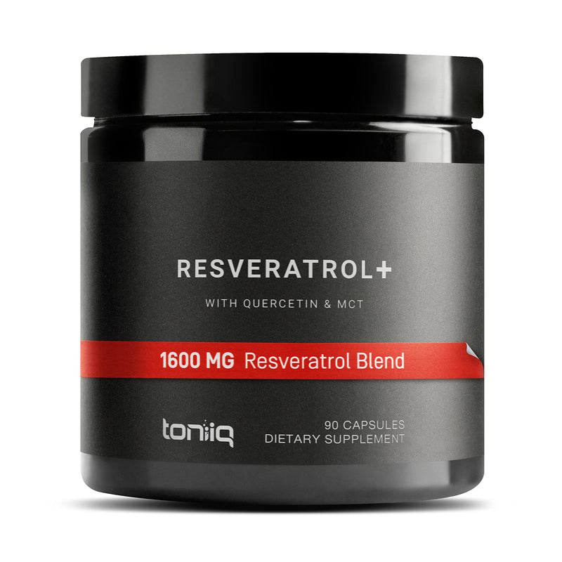 Toniiq 1600mg Resveratrol with MCT Oil – Ultra Purity, 3rd-Party Tested