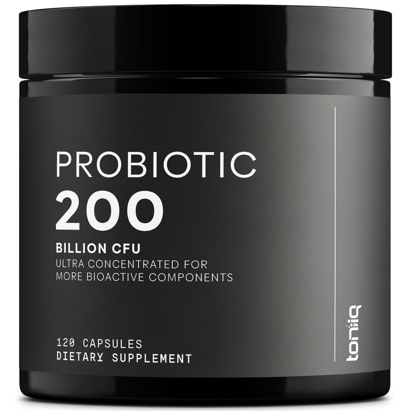 Toniiq 200 Billion CFU Probiotic - 30 Strains, Shelf-Stable, Extended Release Capsules