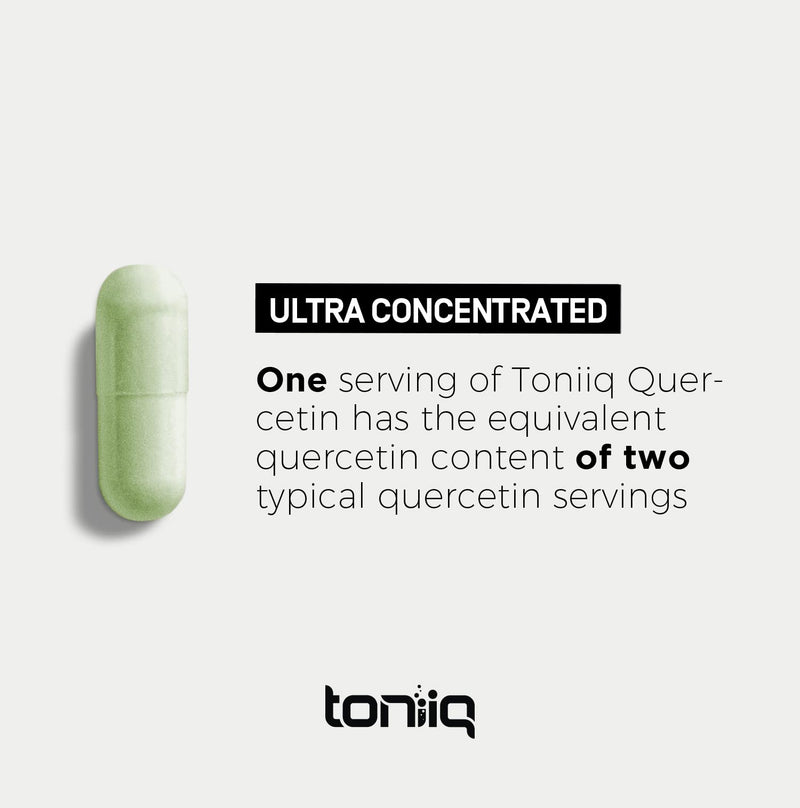 Toniiq Quercetin Capsules 1000mg | 95%+ Pure, Bioavailable Quercetin Supplement | 240 Capsules