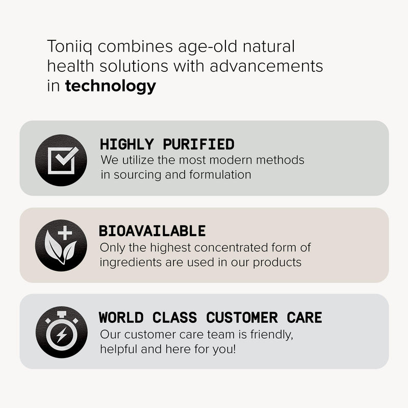 Toniiq Ultra High Purity Quercetin Capsules - 95%+ Purified, 1000mg Per Serving, 120 Capsules