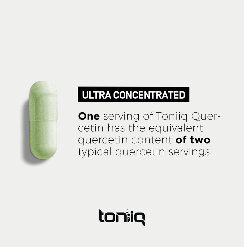 Toniiq Ultra High Purity Quercetin Capsules - 95%+ Purified, 1000mg Per Serving, 120 Capsules