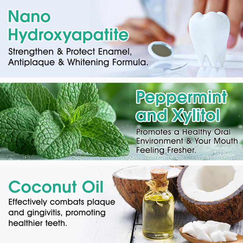 Toothpaste Tablets for Enamel Repair & Whitening – Nano-Hydroxyapatite 5% (90g) Fluoride-Free