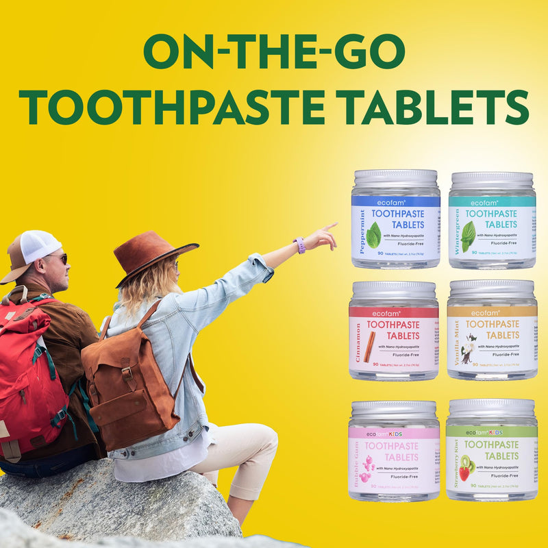 Toothpaste Tablets Wintergreen – Nano Hydroxyapatite, Fluoride Free | 350 Tabs