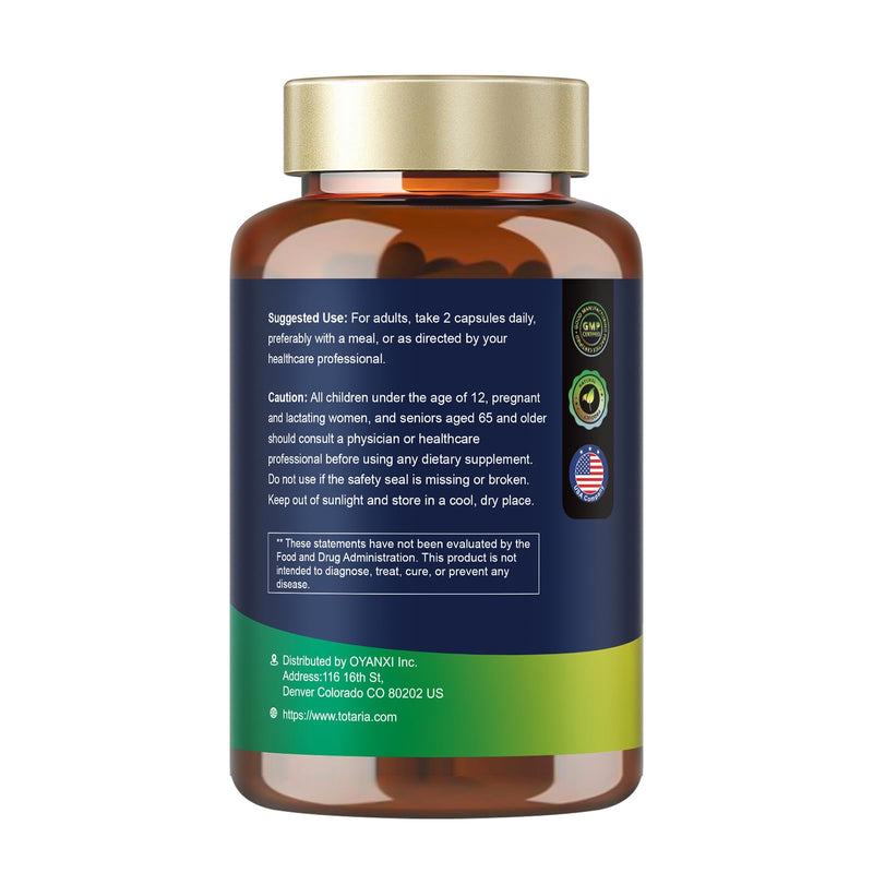Totaria Citrus Bergamot Supplement for High Cholesterol | Italian Bergamot, Plant Sterols & Stanols | Vegan & Non-GMO | 120 Counts
