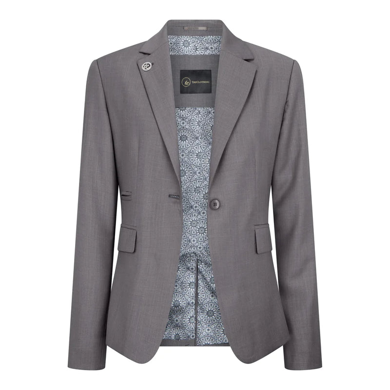 TPW-15 - Women's 3 Piece Plain Grey Suit