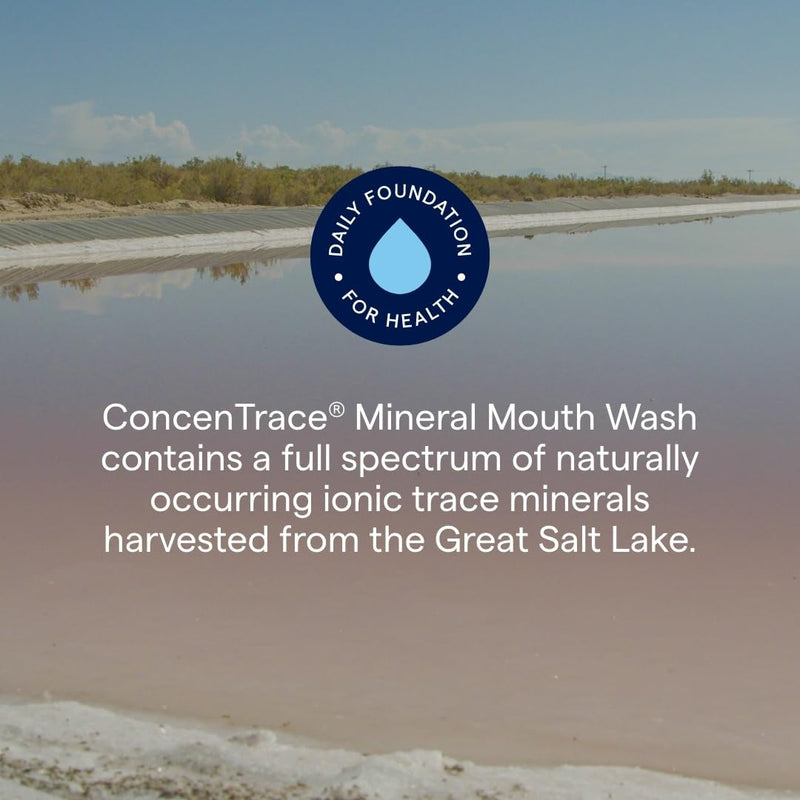 Trace Minerals ConcenTrace Mouth Rinse – Alcohol-Free Mint Mouthwash for Gum Health | Peppermint Essential Oil | Gluten-Free & Vegan | 10 fl oz