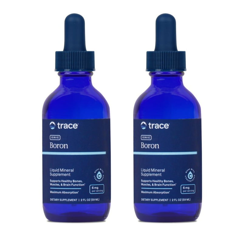 Trace Minerals Ionic Boron — Liquid Boron for Bone & Muscle Support (2 oz, 2 Pack)