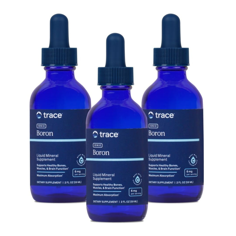 Trace Minerals Ionic Boron – Liquid Boron Supplement for Daily Health Support | Vegan & Gluten-Free | 2 fl oz (144 Servings, 3 Pack)