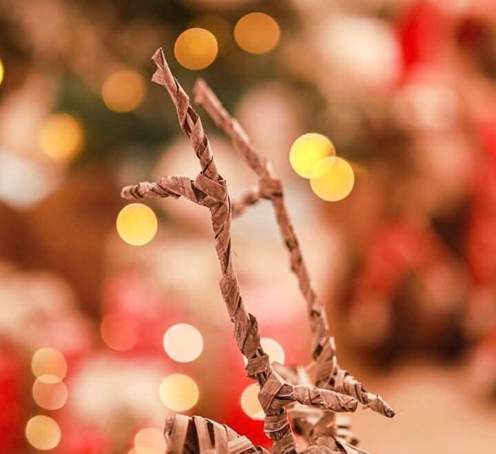Christmas Woven Reindeer Decoration 75cm