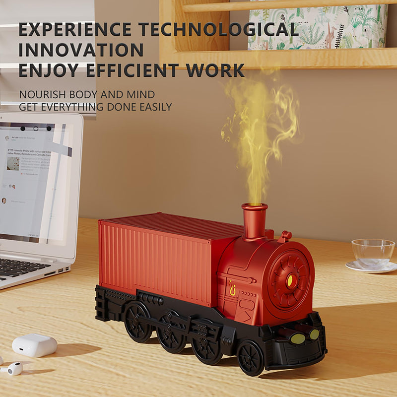 Train Essential Oil Diffuser 300ml – Remote, Auto Shut-Off, 7 Color Lights