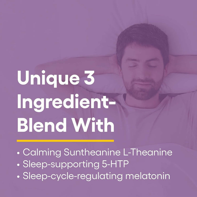 Natural Factors Tranquil Sleep – Calm Sleep Support with Melatonin & 5-HTP – 120 Chewable Tablets