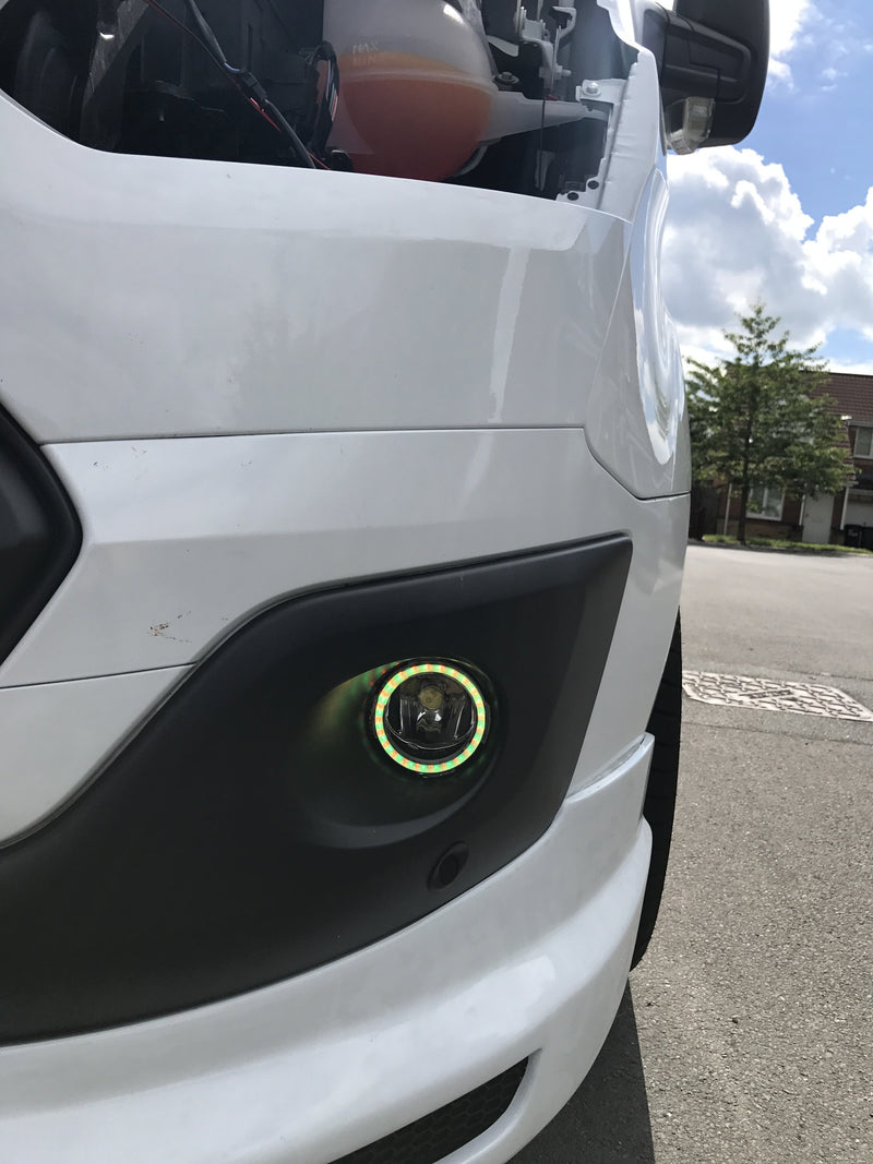 Transit Custom RGB Halo DRL Kit | CEUK Bluetooth-Controlled LED Upgrade